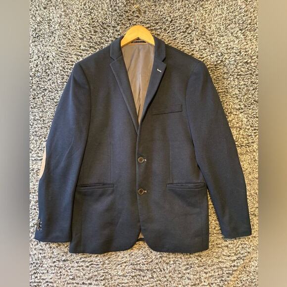 Men’s. Sport Smart Sfera Bleu Blazer With elbow Patches Slim Fit Size 42 - Picture 3 of 12